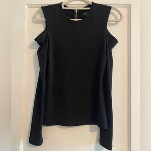 rag & bone Black Cold Shoulder Polyester Spandex Long Sleeve Tee Size XS